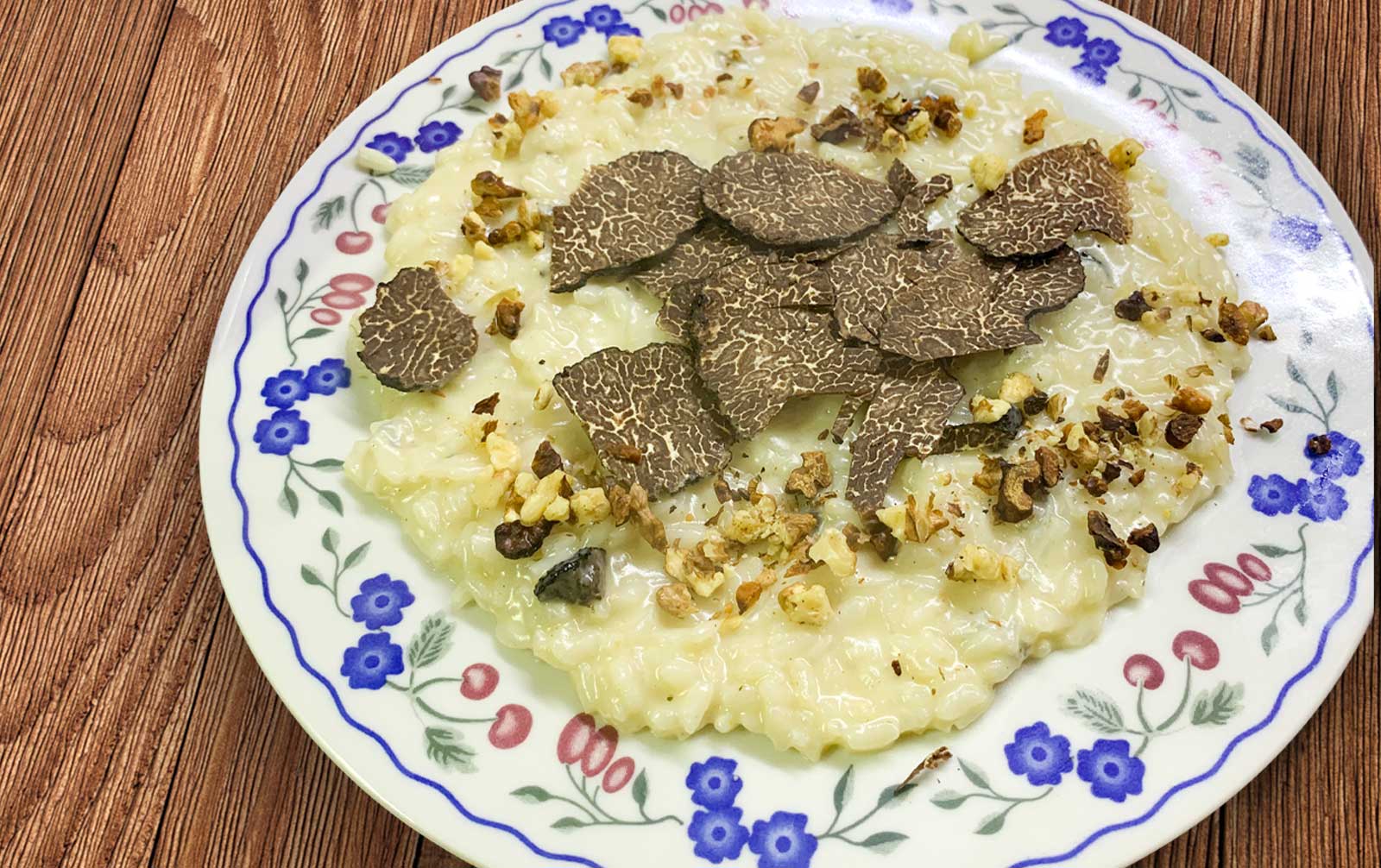 Risotto gorgonzola, noci e tartufo